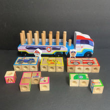 Load image into Gallery viewer, Paw Patrol ABC Wooden Block Truck w/Blocks
