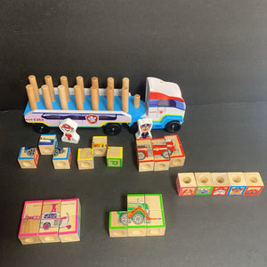 Paw Patrol ABC Wooden Block Truck w/Blocks