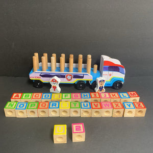 Paw Patrol ABC Wooden Block Truck w/Blocks