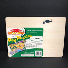 Load image into Gallery viewer, 8pc Wooden Safari Peg Puzzle
