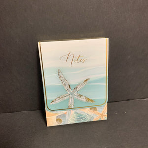"Notes" Seashell Magnetic Pocket Notepad (NEW) (Punch Studio)