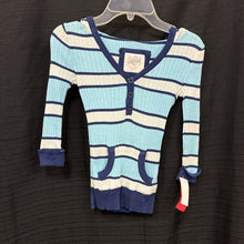 Load image into Gallery viewer, girls justice blu striped hooded top
