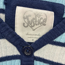 Load image into Gallery viewer, girls justice blu striped hooded top
