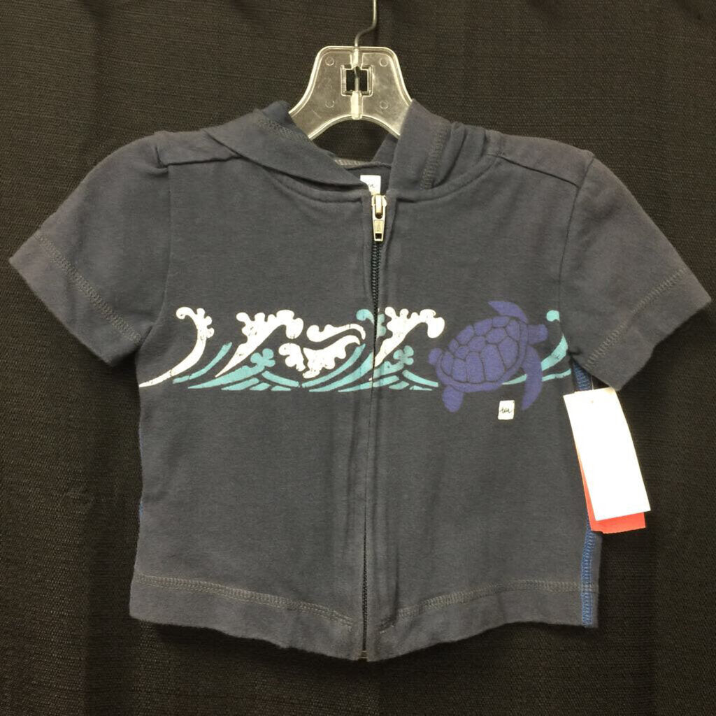 boys tea blu hooded zip swtshrt