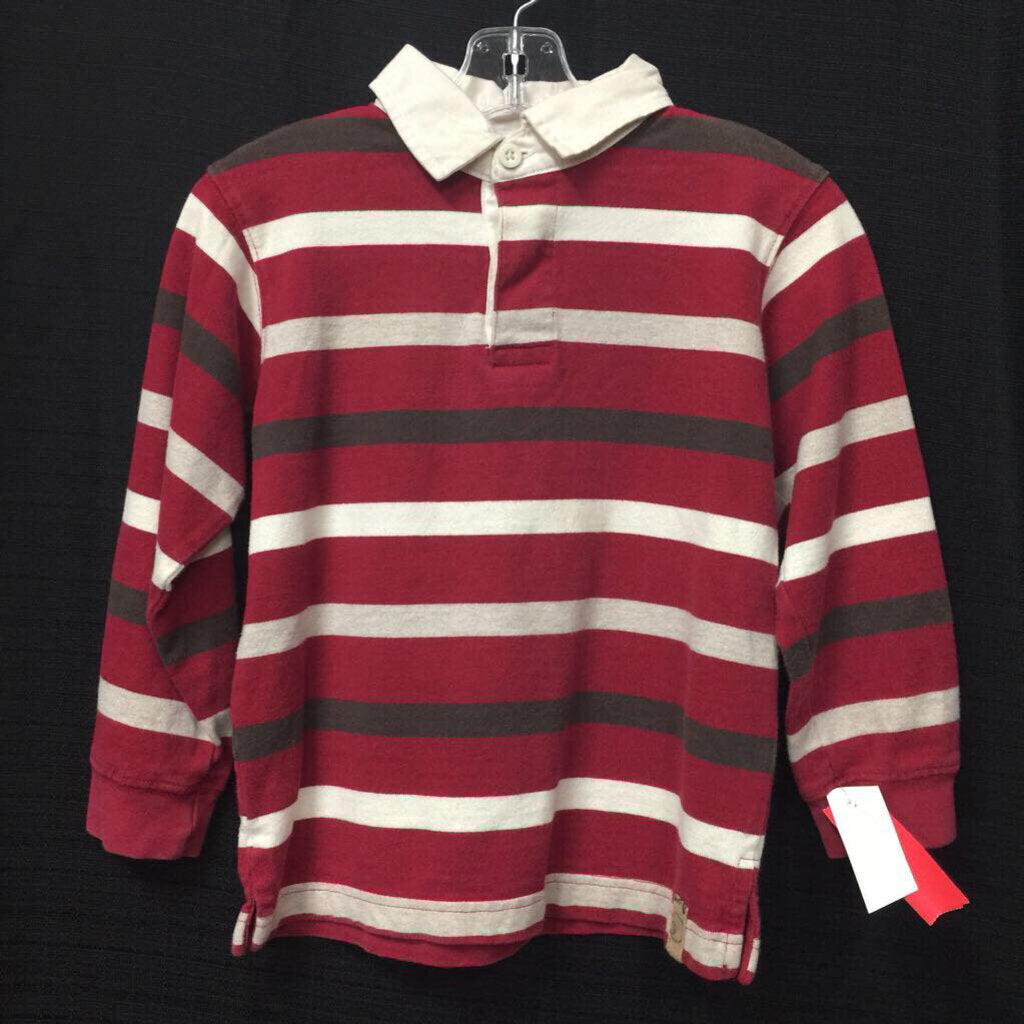 boys gymboree red/wht polo shirt