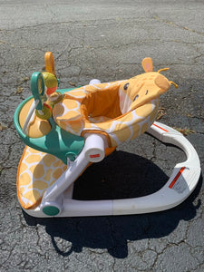 Portable Giraffe Sit me Up Seat w/ Snack Tray and Toy Bar