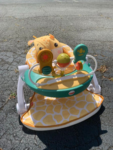 Portable Giraffe Sit me Up Seat w/ Snack Tray and Toy Bar
