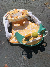 Load image into Gallery viewer, Portable Giraffe Sit me Up Seat w/ Snack Tray and Toy Bar
