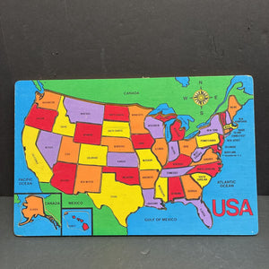 35pc Wooden USA Map Puzzle