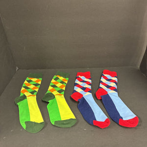 5pk Girls Patterned Socks