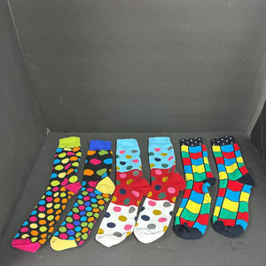 5pk Girls Patterned Socks
