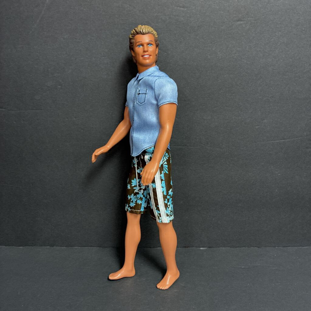 Ken Doll in Shirt & Swim Trunks