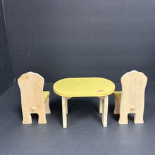 Load image into Gallery viewer, Wooden Dollhouse Kitchen Table &amp; Chairs
