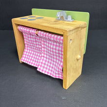 Load image into Gallery viewer, Wooden Dollhouse Kitchen Stove/Sink Cabinet
