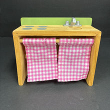 Load image into Gallery viewer, Wooden Dollhouse Kitchen Stove/Sink Cabinet
