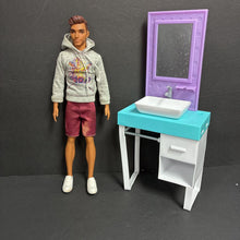 Load image into Gallery viewer, Shaving w/Ken Bathroom Vanity w/Ken Doll
