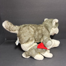 Load image into Gallery viewer, Magnetic Siberian Husky Mom Dog w/Puppy Battery Operated
