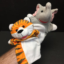 Load image into Gallery viewer, 2pk Zoo Animals Hand Puppets
