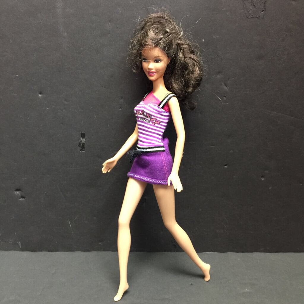 Doll in Striped Dress