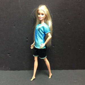 Doll in Soccer Top & Shorts