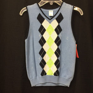 boys gymboree blu /grn sweater vest