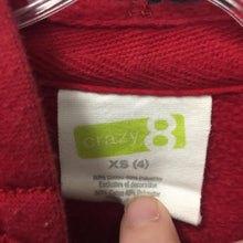 Load image into Gallery viewer, boys crazy 8 red hooded zip swtshrt
