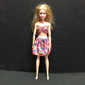 Doll in Flower Top & Skirt