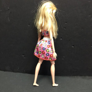 Doll in Flower Top & Skirt