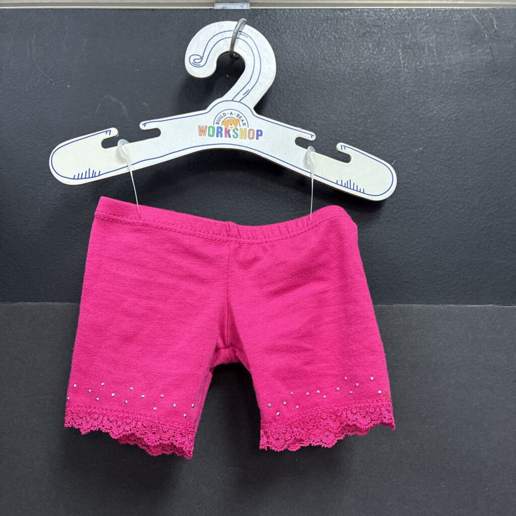 Lace Trim Rhinestone Shorts