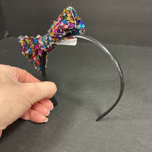 Load image into Gallery viewer, Rainbow Sequin Bow Headband
