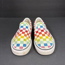 Load image into Gallery viewer, Girls Classic Slip On Rainbow Checkerboard Shoes
