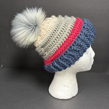 Load image into Gallery viewer, Girls Knit Pom Pom Hat
