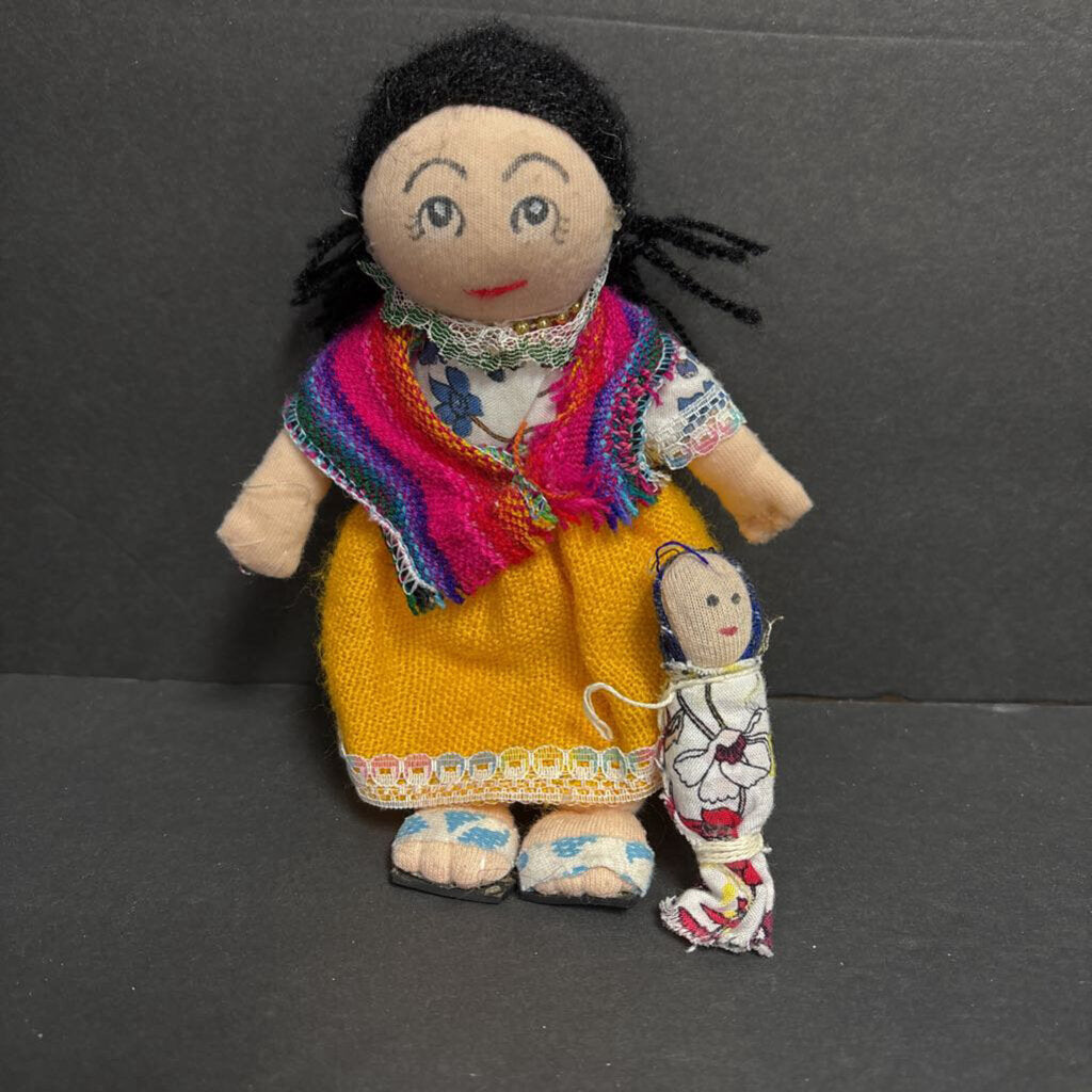 Peruvian Cloth Doll w/Baby