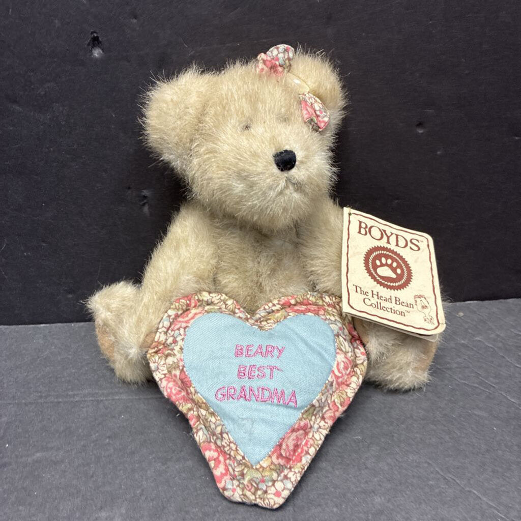 Head Bean Collection Thinkin' of Ya Series Granny B. Bear Collectible Bear