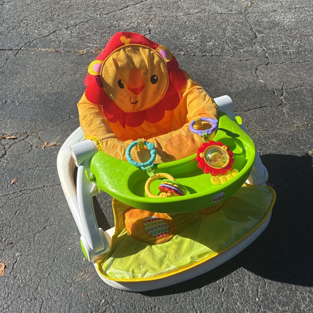 Lion Sit Me Up Floor Seat w/Tray & 2 Attachments