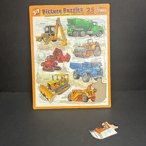 25pc Construction Vehicles Picture Puzzle