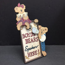 Load image into Gallery viewer, "Boyds Bears Spoken Here!" Wooden Sign
