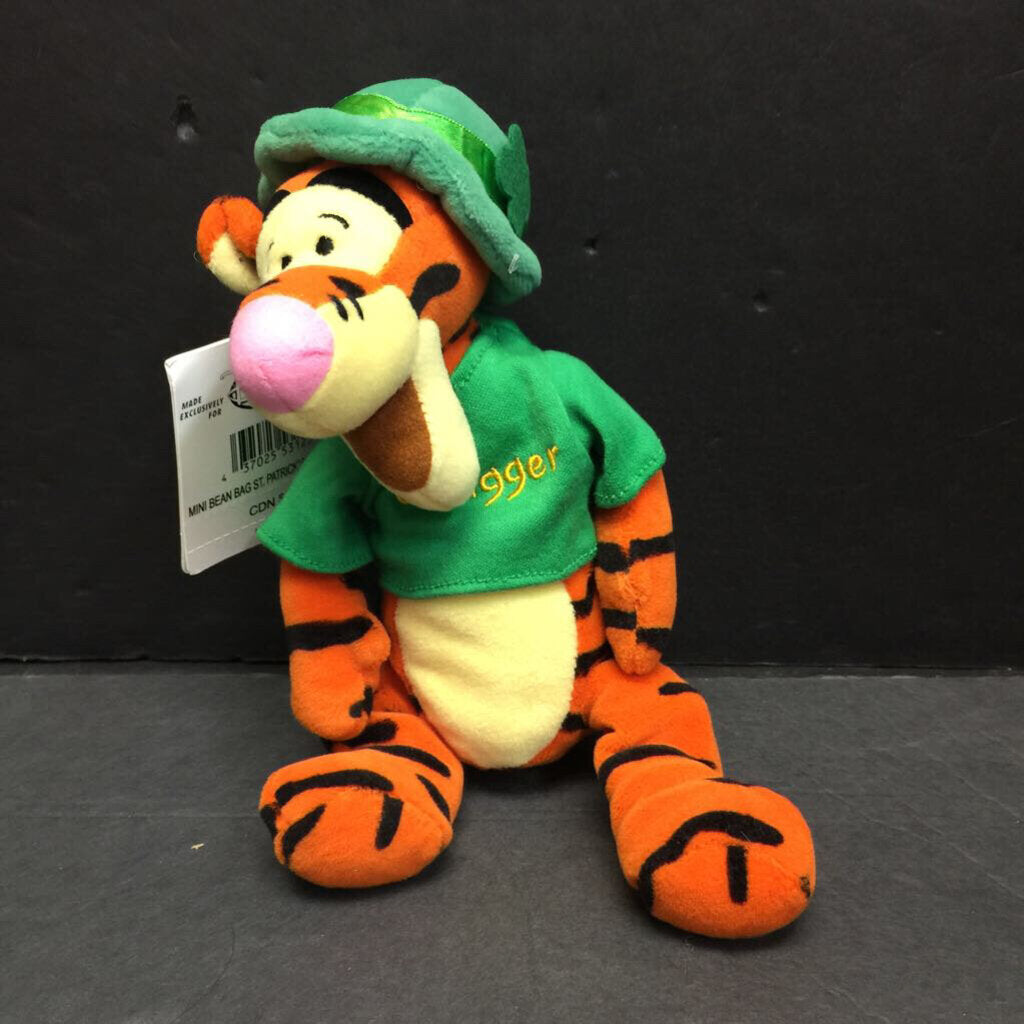 Disney Store Mini Bean Bag St. Patrick's Day Tigger Plush (NEW)