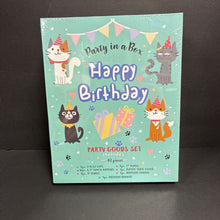 Load image into Gallery viewer, Cat Party in a Box Birthday Party Goods Set (NEW)
