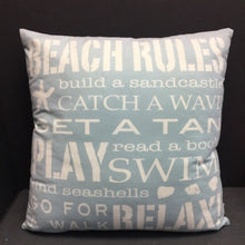 Load image into Gallery viewer, &quot;Beach Rules...&quot; Pillow (Emvency)
