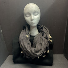 Load image into Gallery viewer, Girls Striped Tassel Scarf
