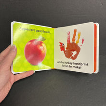 Load image into Gallery viewer, Baby's First Thanksgiving (DK Baby) (Dawn Sirett) (Season: Fall, Holiday: Thanksgiving) -touch &amp; feel board
