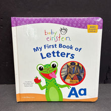 Load image into Gallery viewer, My First Book of Letters (Baby Einstein) (Julie Aigner-Clark) (Language) -character educational board
