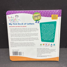 Load image into Gallery viewer, My First Book of Letters (Baby Einstein) (Julie Aigner-Clark) (Language) -character educational board
