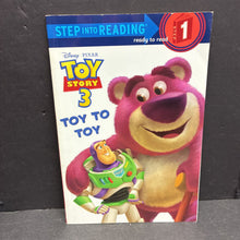 Load image into Gallery viewer, Toy to Toy (Step Into Reading Level 1) (Tennant Redbank) (Toy Story 3) -character reader paperback
