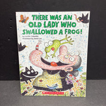 Load image into Gallery viewer, There Was an Old Lady Who Swallowed a Frog! (Lucille Colandro) (Season: Spring) -character paperback
