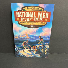 Load image into Gallery viewer, Mystery in Rocky Mountain National Park (National Park Mystery Series (Aaron Johnson) -series paperback
