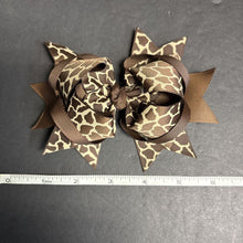 Load image into Gallery viewer, Exotic Giraffre Print Hairbow Clip
