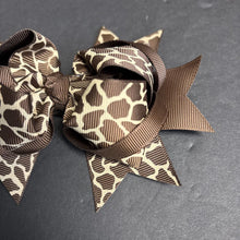 Load image into Gallery viewer, Exotic Giraffre Print Hairbow Clip
