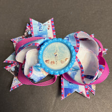 Load image into Gallery viewer, Olaf Bowknot Bottlecap Hairbow Clip
